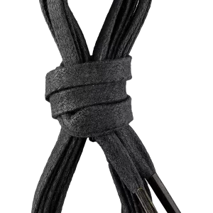 48-Inch Black Flat Waxed Boot Laces 97155