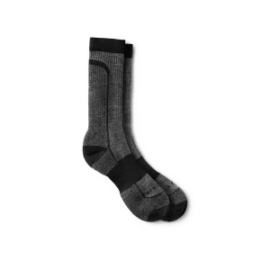 Unisex Merino Wool Blend Crew Sock in Black 97360