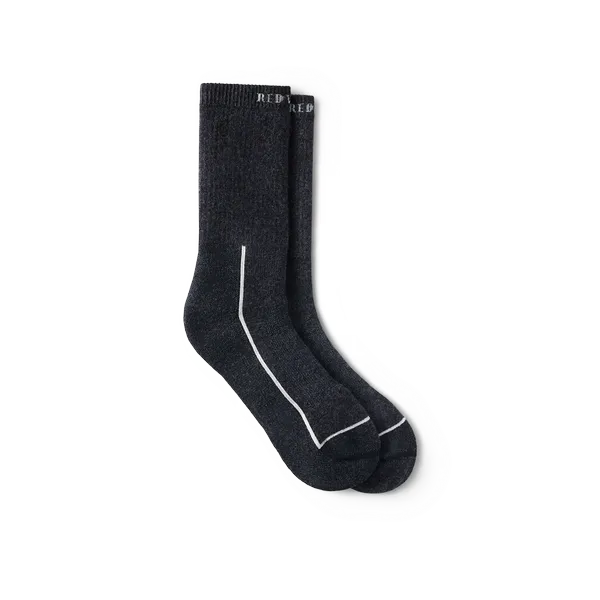 Unisex Steel-Toe Merino Wool Blend Crew Sock in Black 97394