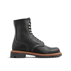 Men's Logger Boot in Black Oil Slick Leather 4501